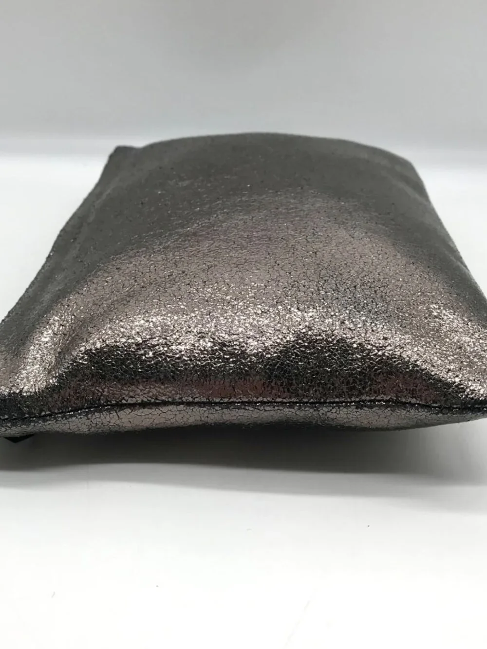 Marc Jacobs Dark Glossy Gray Zip Pouch